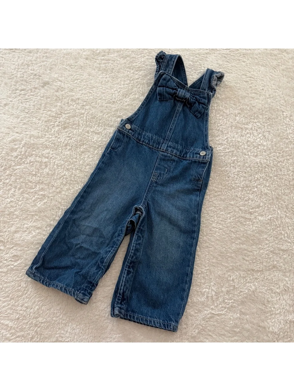 12-18m Bow Denim Gap Overalls